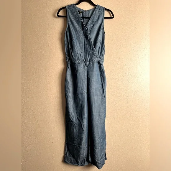 Talbots Size 2 Petite Denim Jumpsuit EUC - Picture 3 of 11